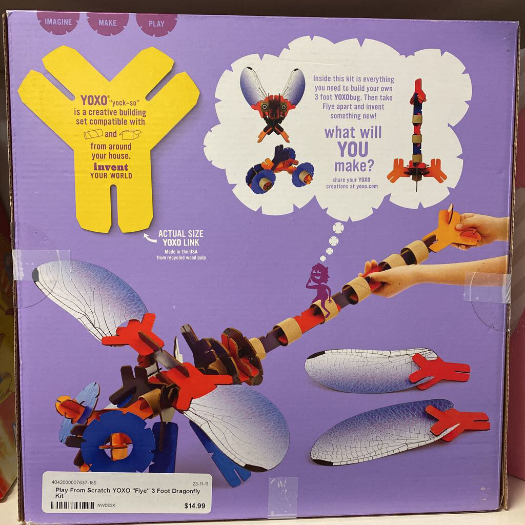 Play From Scratch YOXO "Flye" 3 Foot Dragonfly Kit