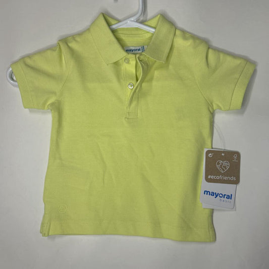 *Mayoral Top Short Sleeve Size 12m Yellow