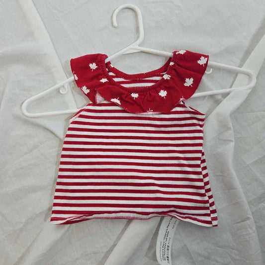 *Children's Place T-Shirt Size 12-18m Red/White