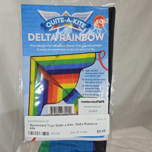 Mastermind Toys Quite a Kite Delta Rainbow kite