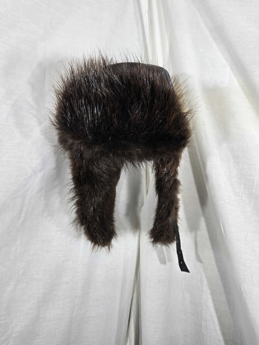 Bilodeau fur/leather hat, teen/adult size