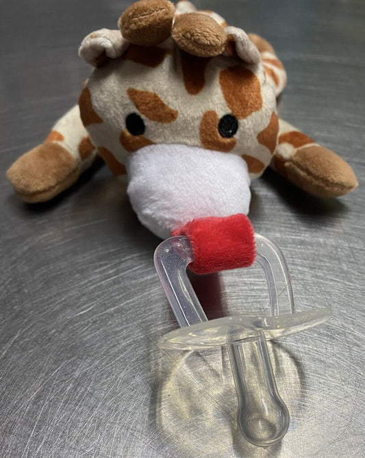 Baby Pacifier with Giraffe Stuffy