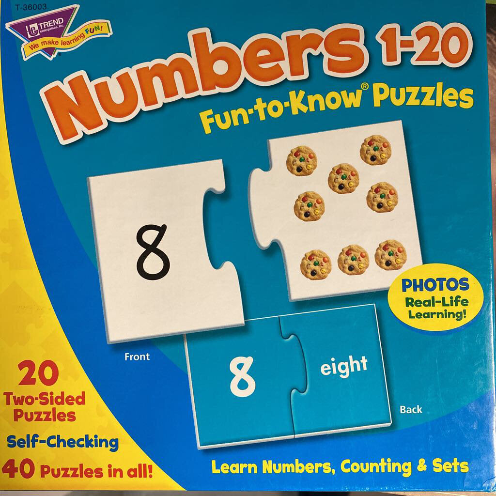 Mindware Numbers 1-20; Fun To Know Puzzles