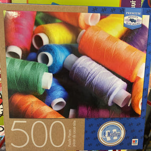 Milton Bradley Multicolor Sewing Threads 500pc Puzzle